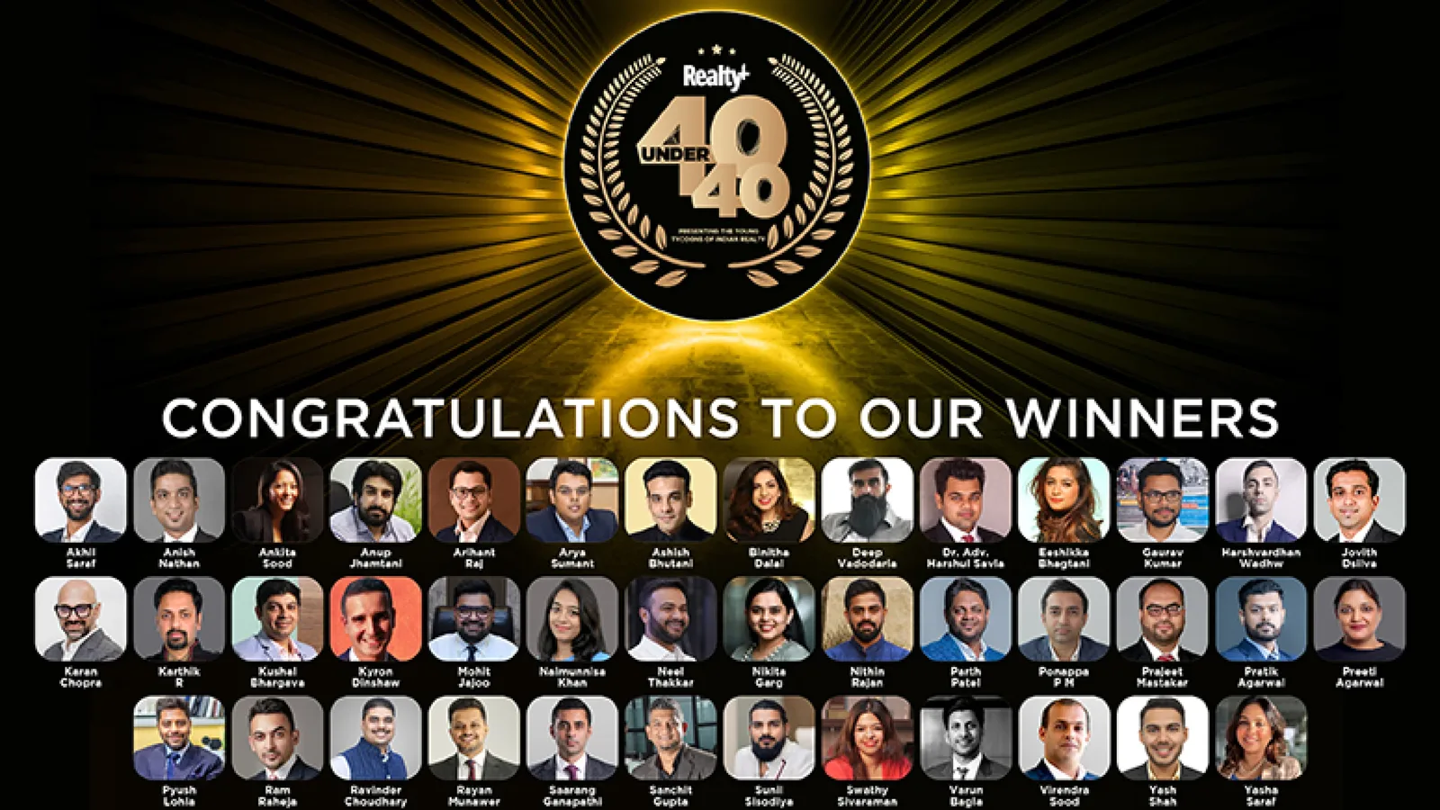 Young Stalwarts Shine at Realty+ 40 Under 40 Awards 2024