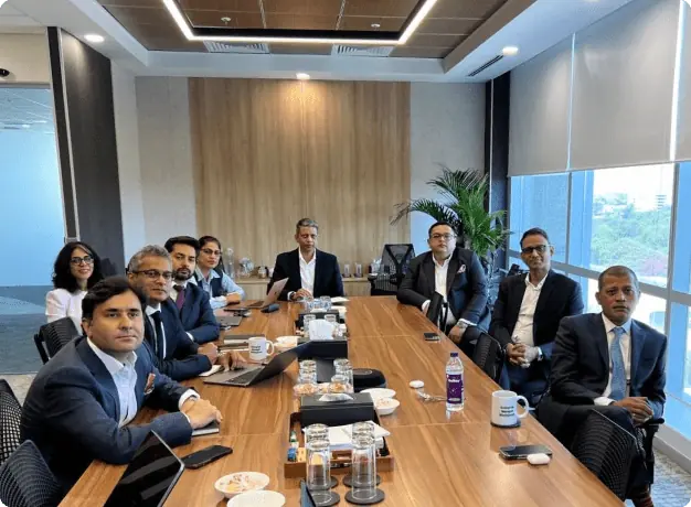 Amit Banerji with the Table Space team