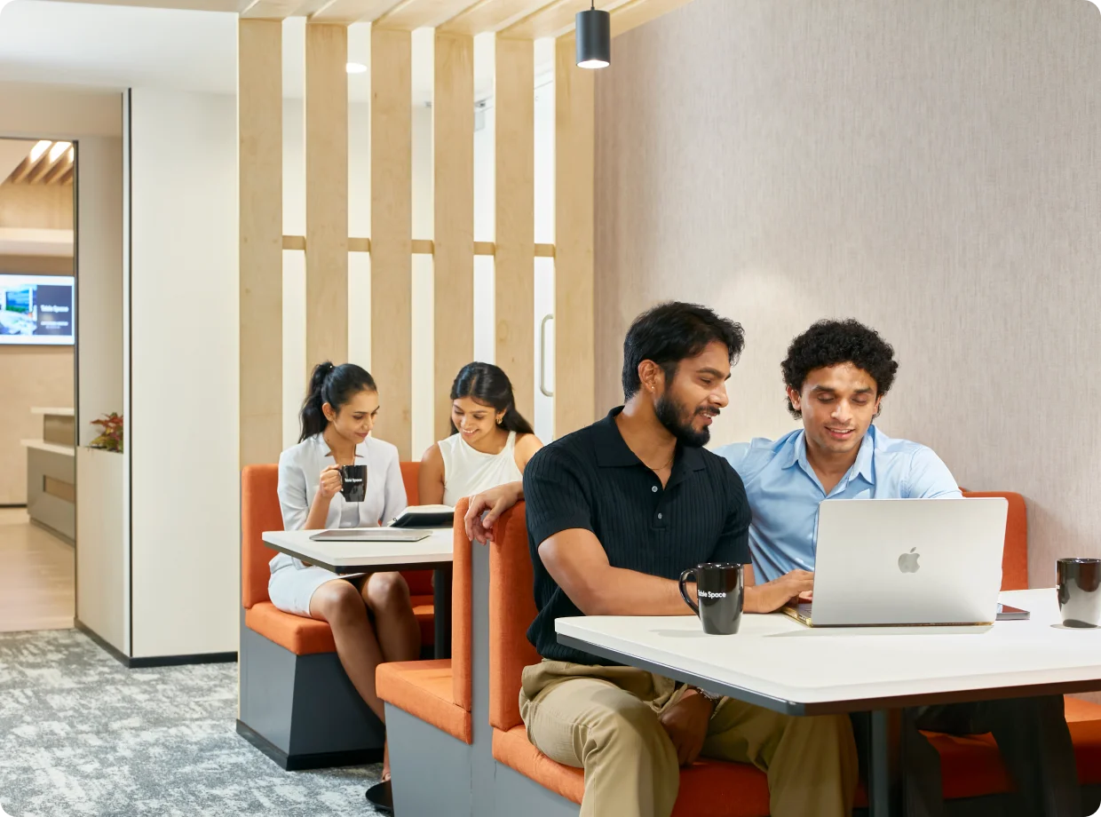Collaboration zone in a serviced Table Space suite
