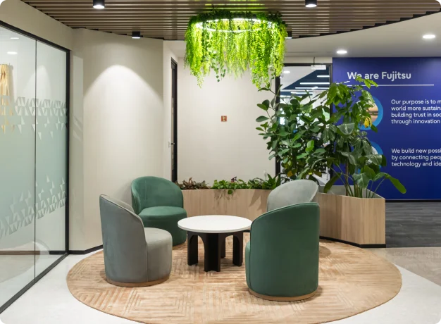 Natural light across a Table Space office floor