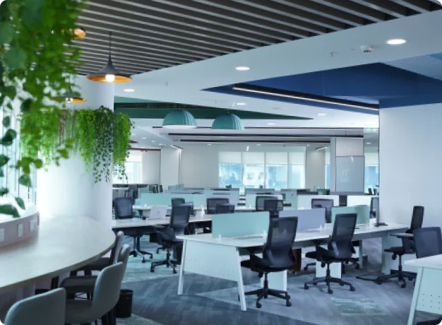 Biophilic design in a Table Space centre