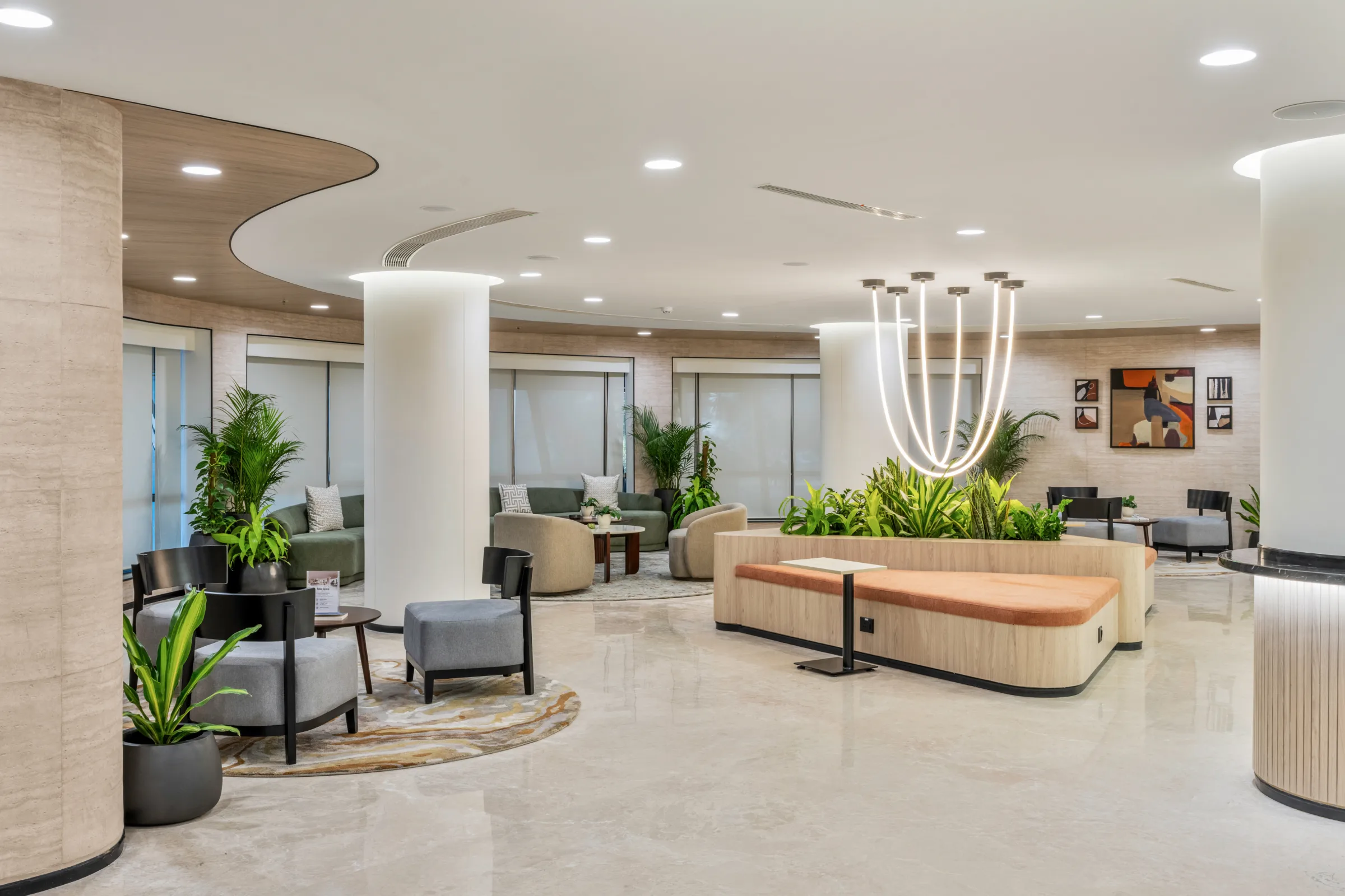 Table Space Atrium centre, Delhi NCR — collaboration space