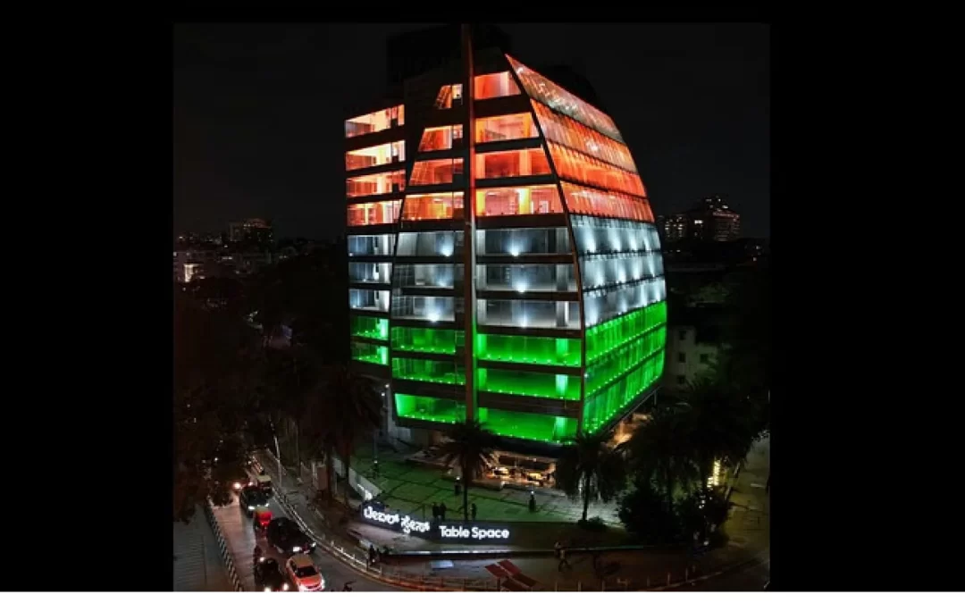 Table SpaceTowers to be illuminated in the Tricolour today