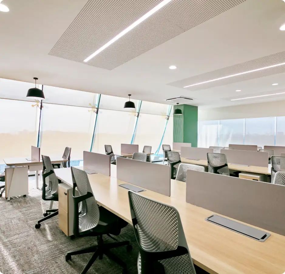 Modern commercial office with serviced offices