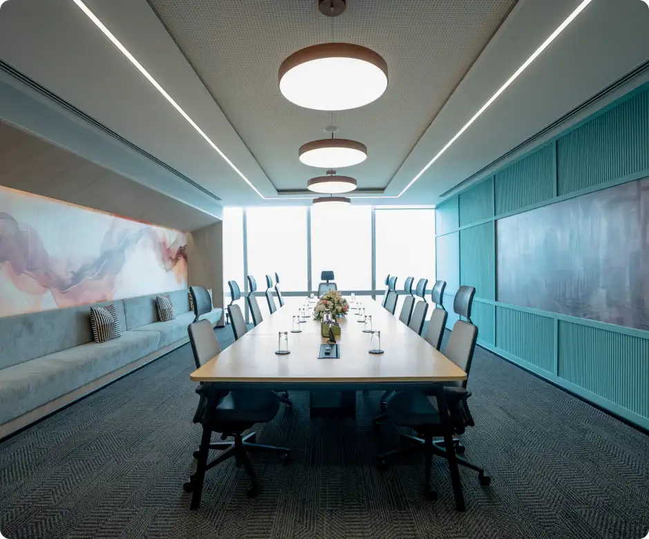 Luxury lobby and waiting area at Table Space